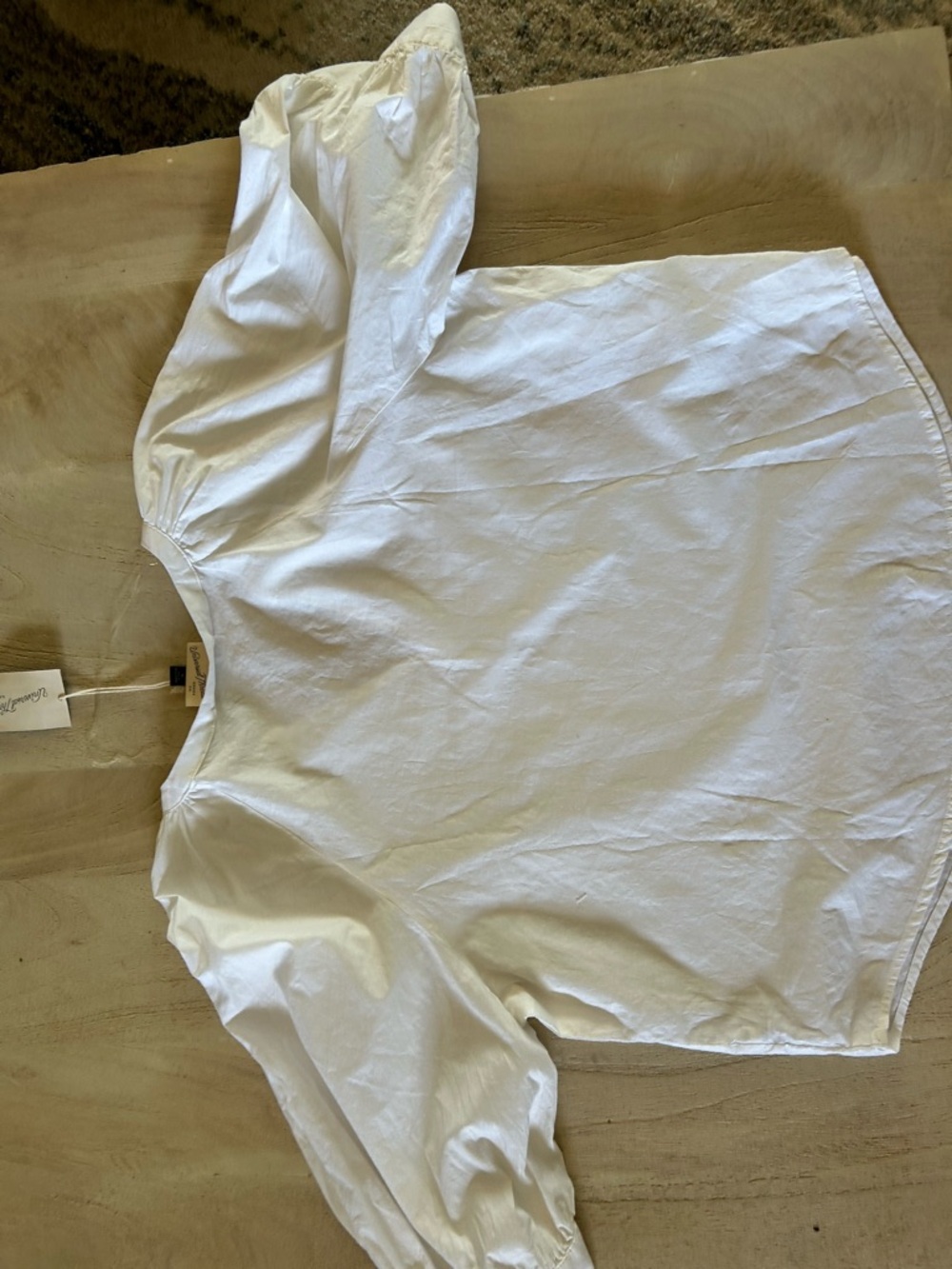 White Peasant Blouse with V-Neck
Universal threads NWT - Picture 3 of 5